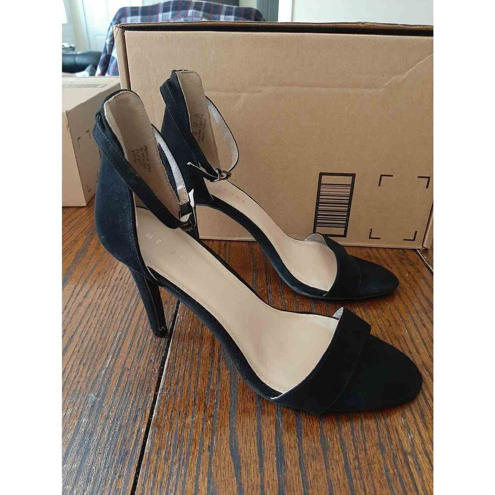 New Size 9 Metaphor Black Taltula Dress Sandal Open Toe Stiletto High Heel Shoes